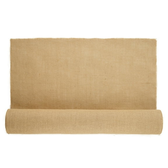 KFFKFF Natural Jute Burlap Roll, 40 x 75 ft & 50 x 50 High Density, Wide Use for Decorations, Crafting, Weddings, Gardening, and Winter Plant Protection