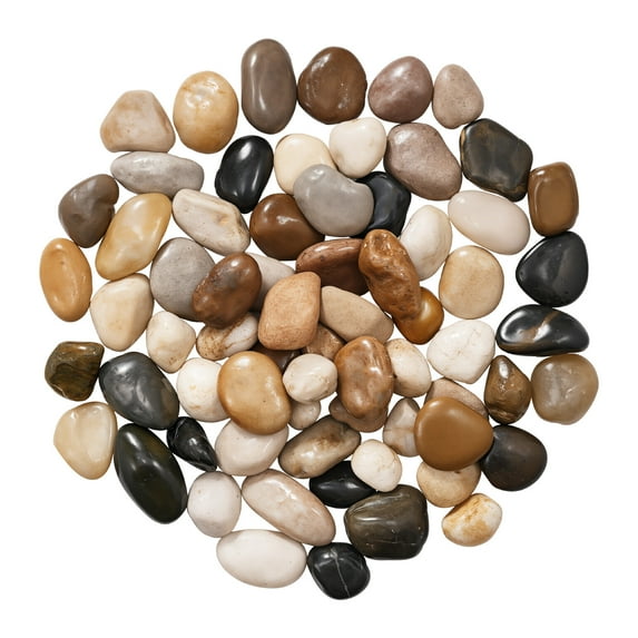 KFFKFF Natural River Rocks, 1-2 inch 15 lbs, Decorative Multi-Color Pebble Stones, Smooth Polished Landscaping Stones for Gardens, Fish Tanks, Flower Pots, Water Features, and Pathways