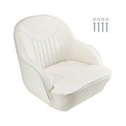 KFFKFF Nautical Chair, Minimal Back Support, Marine Vessel Captain's Chair with Dense Foam Padding & Water-Resistant PVC Material, Comfortable Structure, Ideal for Angling Vessels, Luxury Liners
