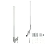 KFFKFF Nautical Trailer Aid, 43'' Adjustable Height Guide Rods, Set of Two Rust-Proof Steel Braces, Comes with PVC Covers, Ideal for Ski, Angling, or Yacht Trailers 2