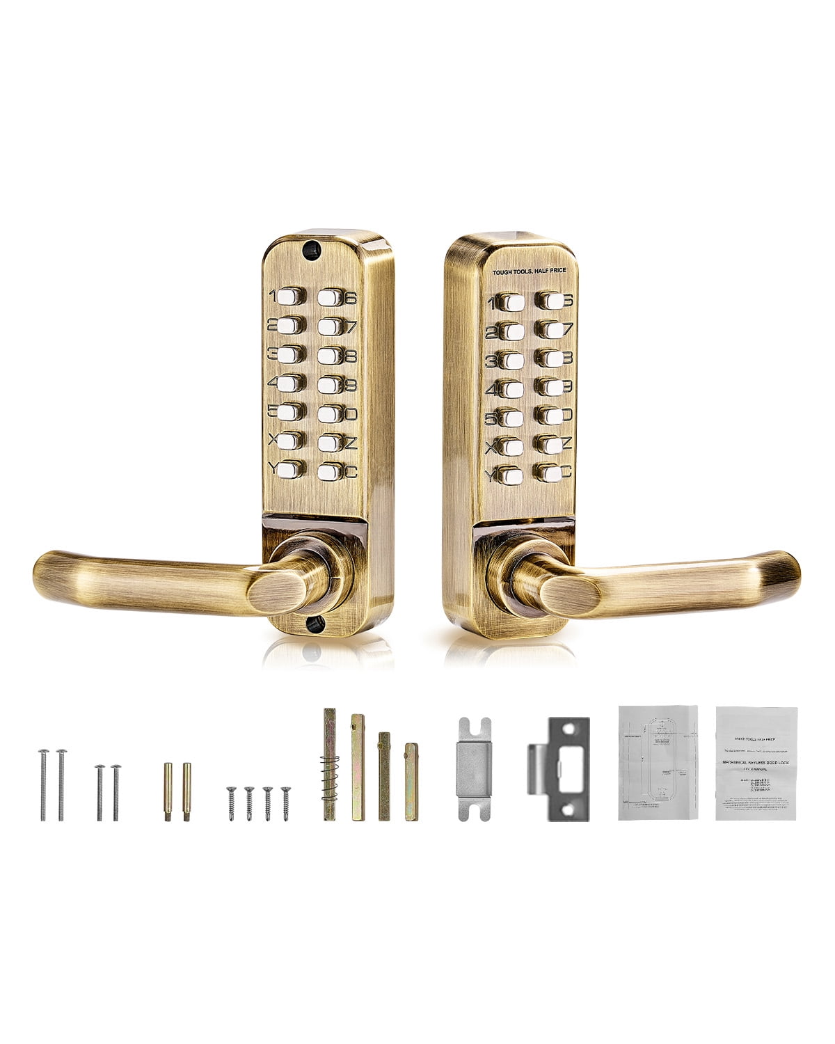 KFFKFF Non-Electronic Keyless Door Entry, 14-Key Mechanism Door ...
