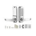 thumbnail image 1 of KFFKFF Non-Electronic Keyless Door Entry System, 14-Key Mechanism Door Security, Manual Keypad Lock with Handle, Stainless Steel Water-Resistant Keyless Entry for Gate, 1 of 9