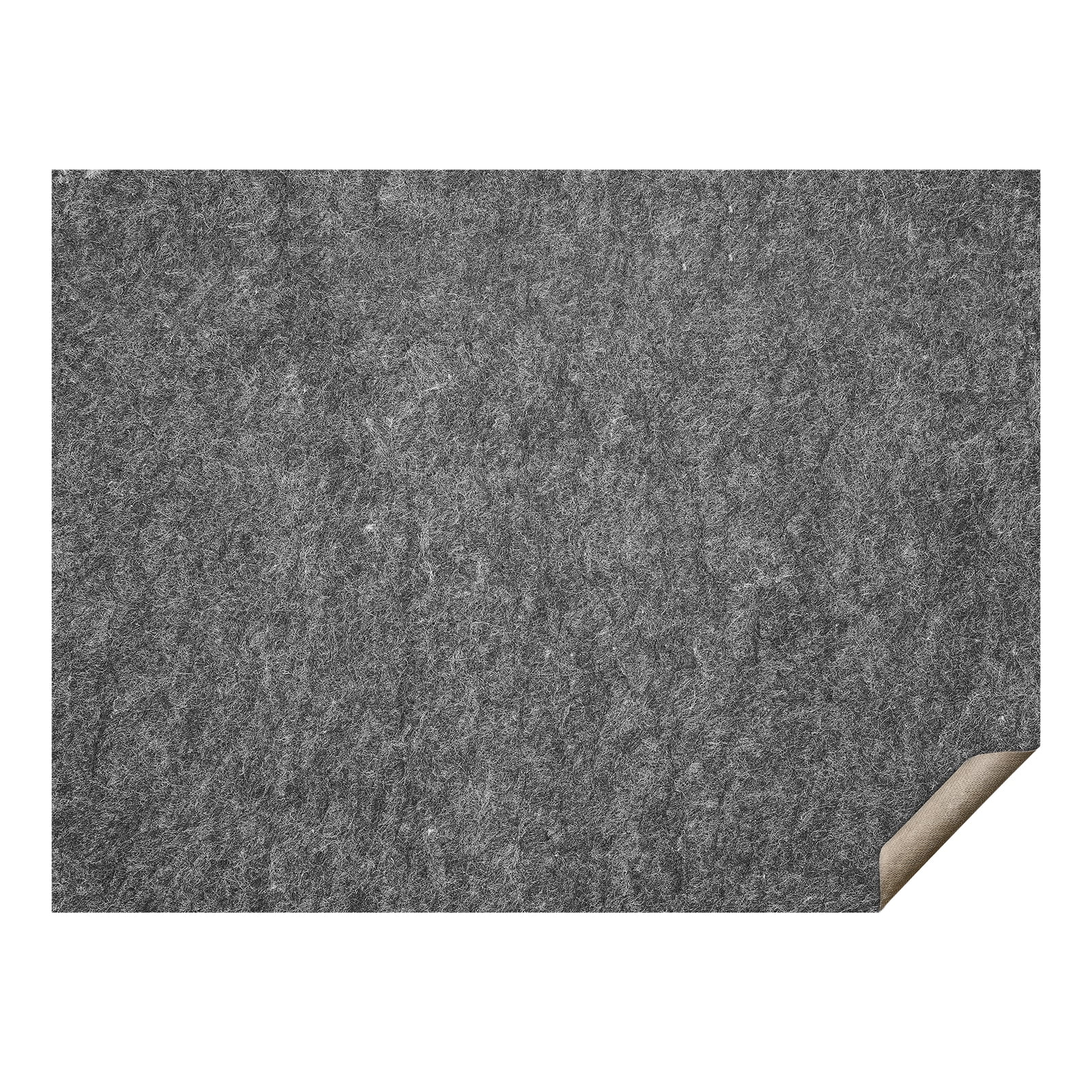 KFFKFF Non-Slip Rug Pad - Durable Cushioning Carpet Pad - 9' x 12' - 1/4" Thick - Dual-Sided Design - Polyester Felt + Latex - Gray - Suitable for 10-11㎡ Area - Floor-Safe Rug Cushion
