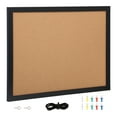thumbnail image 1 of KFFKFF Notice Board, Dimensions 24 x 18 inches, Two-faced Message Board with MDF Adhesive Frame, Idea Board Comes with 10 Thumbtacks, Suitable for Showcasing and Adorning, 1 of 9