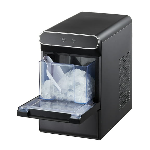KFFKFF Nugget Ice Maker Countertop Countertop Ice Maker 37lbs/24H Self-Cleaning with Ice Scoop & Drip Tray