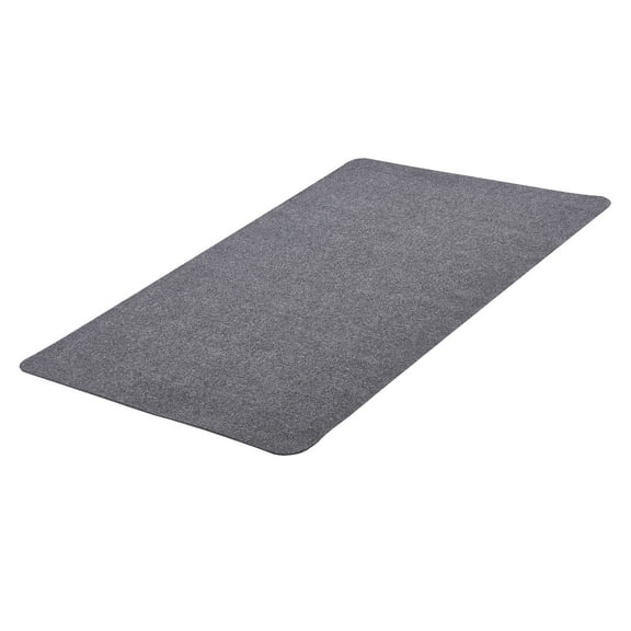KFFKFF Office Chair Mat, 55 x 35-inch Floor Protector for Hard Surfaces, Durable Polyester Surface, Non-Slip Design, Easy to Maintain, Smooth Rolling Experience for Home or Workspace (Dark Grey)