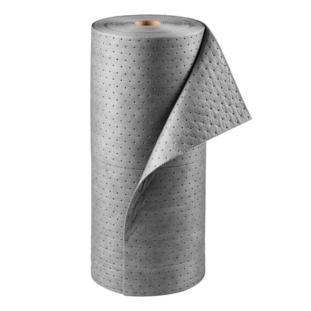 KFFKFF Oil & Water Absorbent Pads, 30 in x 150 ft Roll, Medium-Duty Spill Control Mats, Suitable for Gasoline, Engine Fluids, Oil, Water, Coolant, Durable Polypropylene Pads for Garage, Workshop.