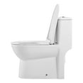 thumbnail image 1 of KFFKFF One-Piece Elongated Toilet with Dual-Flush System, 1.1/1.6 GPF, Comfortable Chair-Height Seat, Easy-to-Clean Skirted Design, 12-Inch Rough-In, White and Silver Finish, 1 of 9
