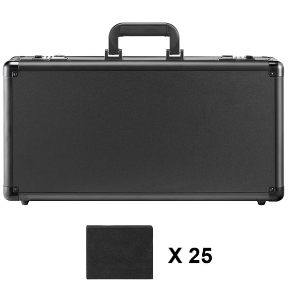 KFFKFF Organized Card Storage Box, 5 Compartments, Sports Card Holder Transport Case with Numerical Lock and Foam Separators, Suitable for 162 PSA Graded Cards, 115 BGS Cards, 130 SGC Cards