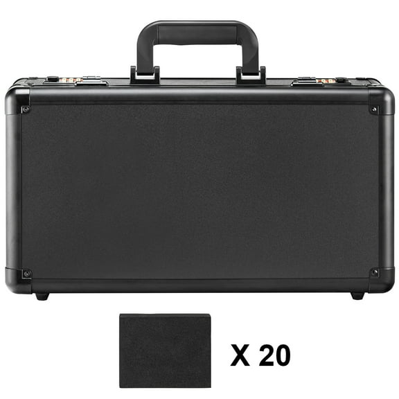 KFFKFF Organized Card Storage Box, Quadruple Sections, Secured Sports Cards Container with Numeric Lock and Foam Separators, Suitable for 120 PSA Rated Cards, 84 BGS Cards, 96 SGC Cards