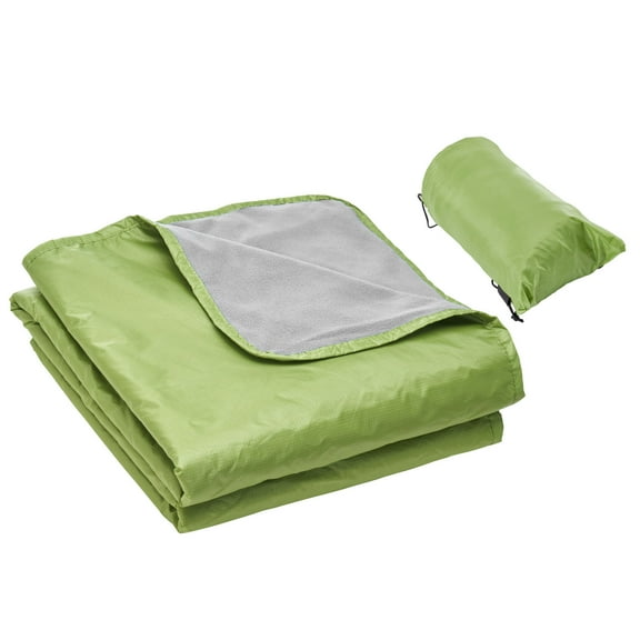 KFFKFF Outdoor Blanket, 79x50in Camping Blanket, PU1500 Waterproof Material for Outdoor Camping, Green