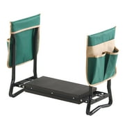KFFKFF Outdoor Kneeler and Chair, 8-inch Broad Cushion, Robust Outdoor Kneeling Bench, Collapsible Yard Chair with Dual Equipment Pouches, Alleviate Knee & Spinal Discomfort, Handy Yard Seat