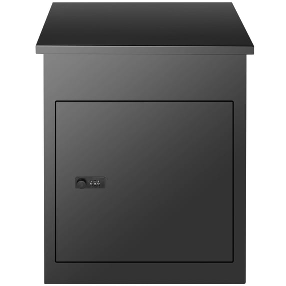 KFFKFF Outdoor Parcel Drop Box, Spacious Coded Lock Mailbox, Durable Galvanized Steel, 17.3"x13.8"x22.8", Theft-Deterrent Design, IPX3 Water-Resistant, Wall Mount for Porch or Curbside