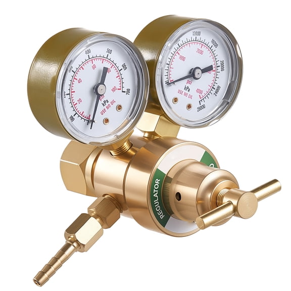 KFFKFF Oxygen Regulator, Accurate Gas Flow Control, 0-4000PSI Welding Pressure Gauge with CGA-540 Inlet & 9/16"-18 RH Outlet, T-Handle Adjustment