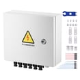 thumbnail image 1 of KFFKFF PV Junction Box, 6-String, Solar Junction Box with 15A Current Fuse, 125A Circuit Interrupter, Lightning Protection, and Solar Plug, Steel Enclosure, 1 of 9