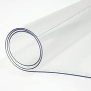 KFFKFF 42x 80 PVC Table Cover, Clear Rectangular Protective Tablecloth, Suitable for Dining Table, Coffee Table, Kitchen Counter