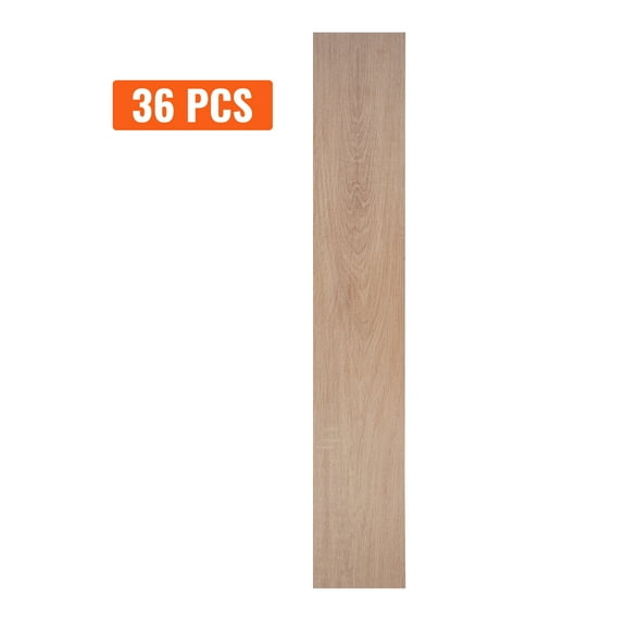KFFKFF Peel and Stick Vinyl Floor Tiles, 36 Tiles Measuring 36x6 inches, 2.5mm Thickness, Mimics Natural Wood Grain, Ideal for DIY Home Improvement in Kitchens, Dining Rooms, Bedrooms, and Bathrooms