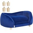 thumbnail image 1 of KFFKFF Pet Couch, Comfortable Sofa for Dogs and Cats, Medium Size, Plush Dog Bed, Supports up to 81 lbs, Navy, 1 of 9