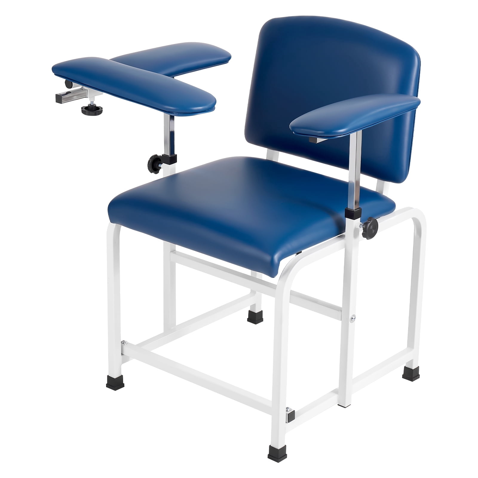 KFFKFF Phlebotomy Chair with 500 lbs Capacity, Adjustable Armrests, Soft Padded Seat, and Easy-to-Clean PVC Leather for Medical Use in Hospitals and Clinics