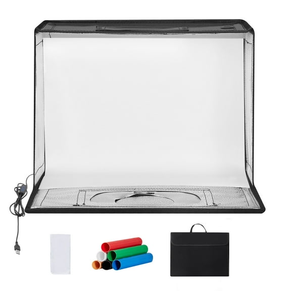 KFFKFF Photography Studio Light Cube, Dimensions 12" x 12", 3 Adjustable Color Temperatures Ranging from 3000-5600K, Professional Grade Shooting Tent Kit, Includes 120 LED Lights