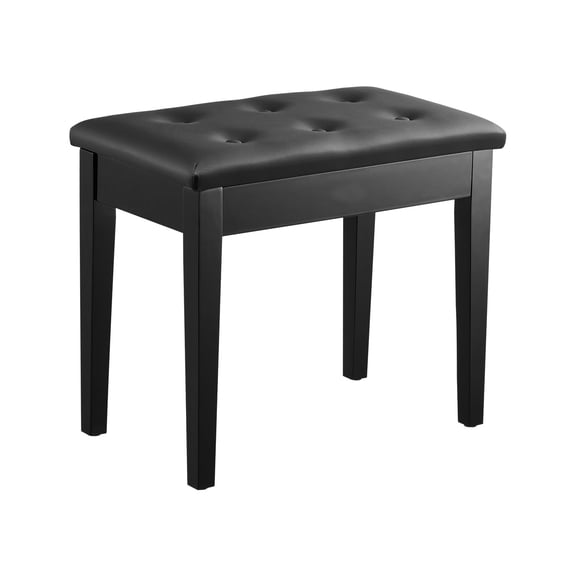 KFFKFF Piano Stool, Dimensions 22" x 13.78" x 19", Piano Seating with Thickly Padded Cushion, Storage Space for Sheet Music, Timber Piano Storage Bench, Suitable for Dressing Area, Lounge, Boudoir