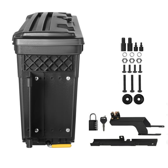 KFFKFF Pickup Bed Toolbox, Secure Swing Case with Combination Lock, 25L Capacity ABS Wheel Arch Storage, Water-Resistant & Sturdy, Fits Ford F-150 2015-2021, Left Side