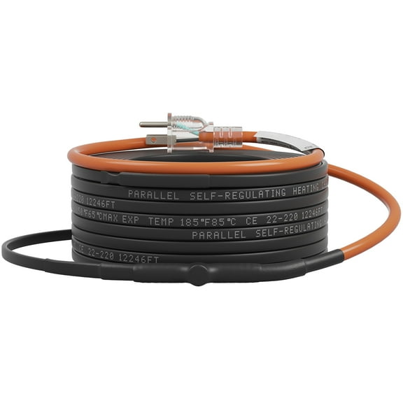 KFFKFF Pipe Heating Cable, 100-feet 5W/ft Insulation Tape for Pipe Frost Prevention, Safeguards PVC Hose, Metallic and Synthetic Pipe from Cold, 120V