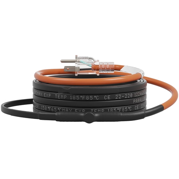 KFFKFF Pipe Heating Cable, 24ft 5W/ft, for Freeze Protection, Suitable for PVC, Metal, and Plastic Pipes, 120V