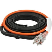 Garden & Patio KFFKFF Pipe Warming Cable 15ft 5W/ft Self-Regulating Heating Cable PVC Hose Metal Water