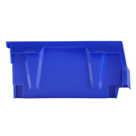 KFFKFF Plastic Organizer Bin, (11" x 5" x 5"), Stackable and Hanging, Durable Storage Containers, Blue/Red, Set of 12, Ideal for Closet, Kitchen, Office, or Pantry