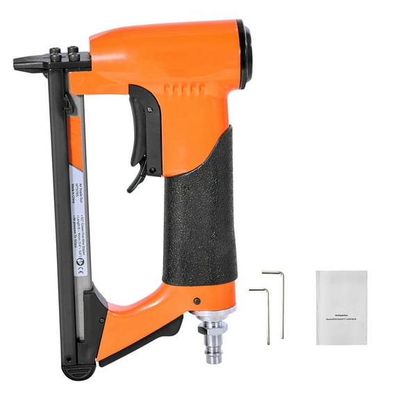 KFFKFF Pneumatic Staple Gun, 20-Gauge Air Upholstery Stapler for 50 Series Staples, 1/2" Crown, 1/4"-5/8" Length, Holds Up to 110 Staples, Ideal for Upholstery, Woodworking, and DIY Applications