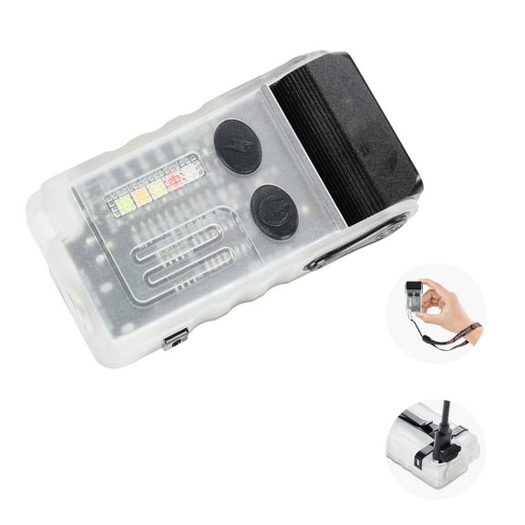 KFFKFF Pocket-Sized LED Light, Rechargeable with 13 Diverse Illumination Settings, Compact Clip-On Torch with Magnetic Base & 180° Swivel Head, Ideal for Daily Use, Outdoor Activities