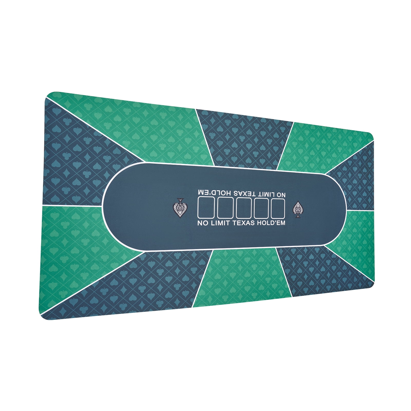 KFFKFF Poker Mat, Measuring 70 x 35 Inches, Suitable for 6-8 Players, Comes with Portable Carrying Bag, Foldable Rectangle Poker Game Surface, Ideal for Poker Rooms, Green