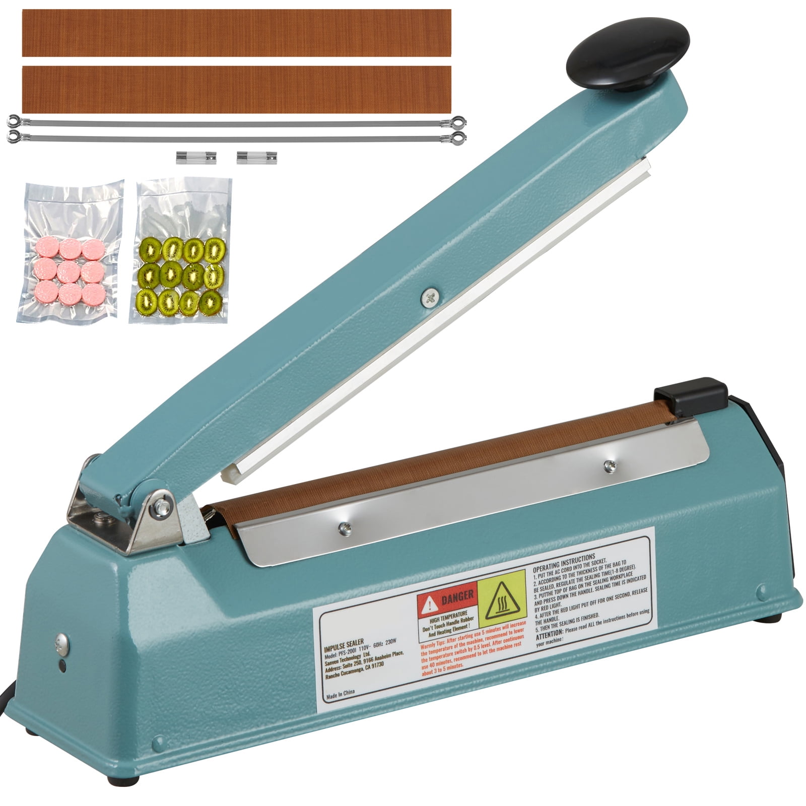 12 Inch Impulse Heat Sealer Machine – PFS-300I – Poly Bag Sealer For Plastic Bags
