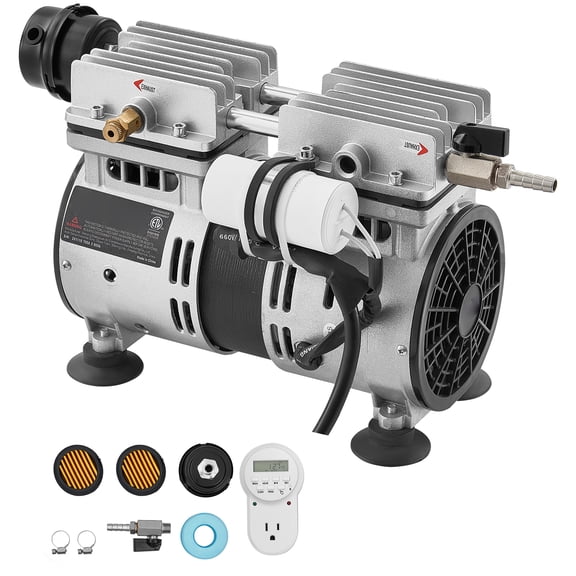 KFFKFF Pond Aerator with 5.2CFM 3/4 HP Air Compressor, Suitable for Ponds up to 3 Acres, Features Overheat Protection and Anti-Backflow Valve, 550W Motor for Enhanced Water Oxygen Circulation