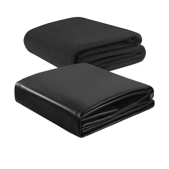 KFFKFF Pond Liner 15 x 15 ft, 45 Mil, EPDM Rubber with Underlayment, Flexible and Durable, Ideal for Outdoor Ponds, Water Gardens, Waterfalls, Fishponds, and Fountains, Black