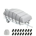 thumbnail image 1 of KFFKFF Pontoon Boat Cover 800D Waterproof Trailerable 19-20 ft with Storage Bag, 1 of 9