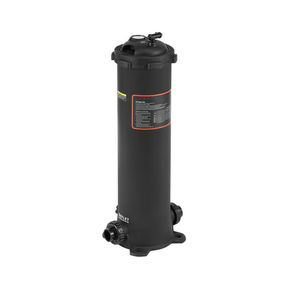 KFFKFF Pool Cartridge Filter, 100 sq.ft, Swimming Pool Filtration System 6142 GPH, Efficient Spa Filter System with 1.5 in Outlet Connection for In-Ground & Above-Ground Pools up to 23775 Gallons