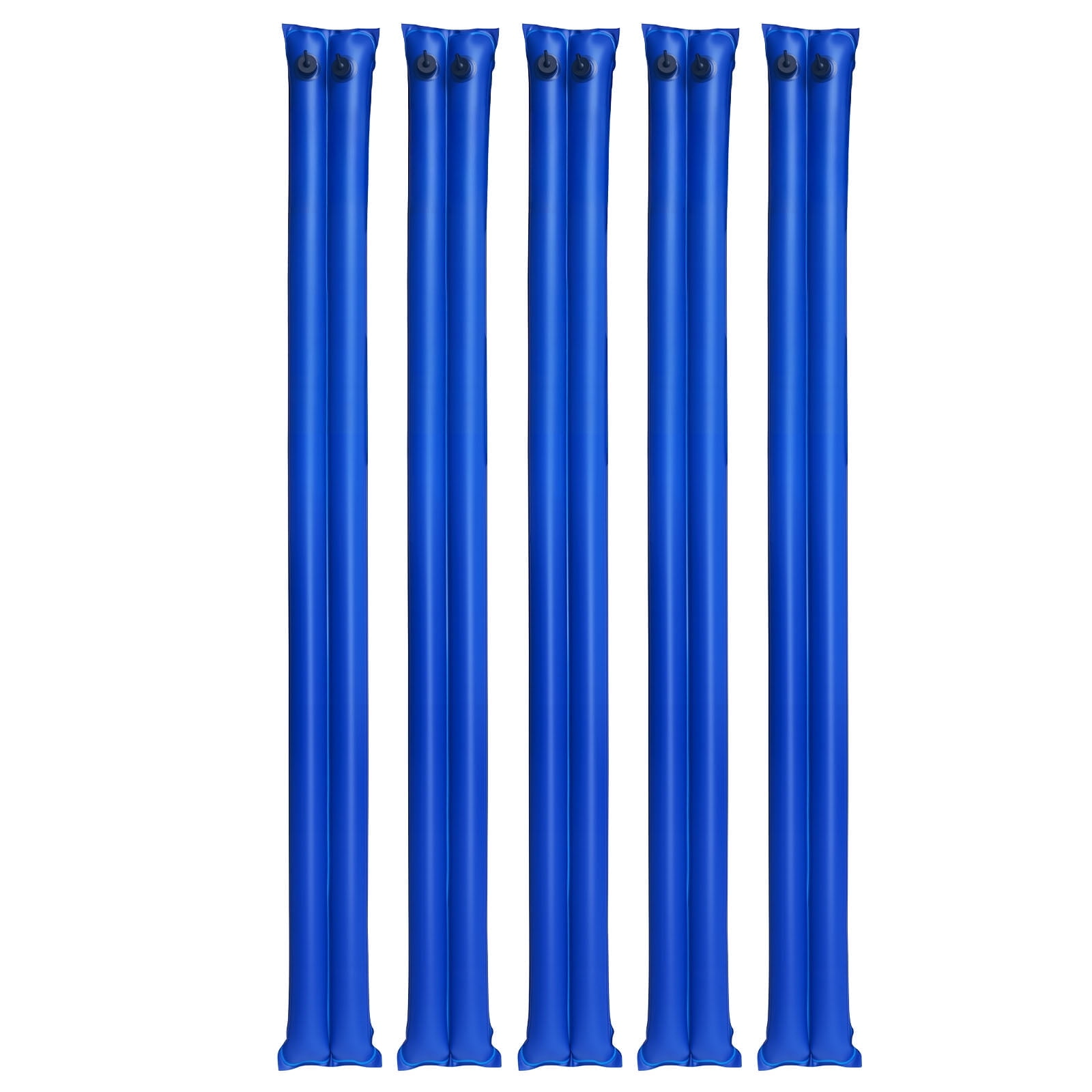 KFFKFF Pool Cover Water Bags, 5-Pack 8 Ft, Double-Chamber Design, 0.4mm Thick PVC with Leak-Resistant Screw Caps, Ideal for Securing Inground Pool Covers During Winter, Blue