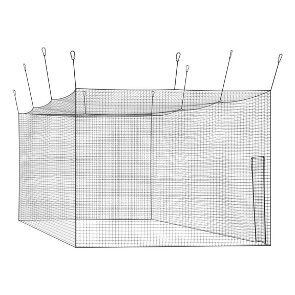 KFFKFF Portable Baseball Batting Cage, 41.7 x 12.8 x 10.1 FT Freestanding Hitting Cage, Durable 30-Ply Knotted HDPE Net with Carabiner Hooks, Suitable for Indoor and Outdoor Use (NET ONLY)