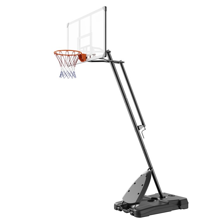 KFFKFF Portable Basketball Goal, 7.6-10 ft Adjustable Height