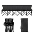 thumbnail image 1 of KFFKFF Portable Collapsible Bench, 6-Person Seating, Foldable Outdoor Bench Chair with Carrying Case & Back Support, Ideal for Soccer, Fishing, Instant Setup, No Assembly Required, Black, 1 of 9