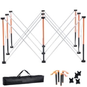 KFFKFF Portable Folding Workstand, 4.15 x 2.18 ft Collapsible Workbench, 2500 lbs Load Capacity, Foldable Design with Storage Bag, Tabletop Not Included, Ideal for Garage, Workshop, and Outdoor Use