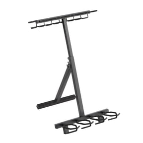 KFFKFF Portable Gun Rack, Freestanding Rifle and Shotgun Storage Stand, Holds 7 Pistols and 4 Rifles or Shotguns, Black