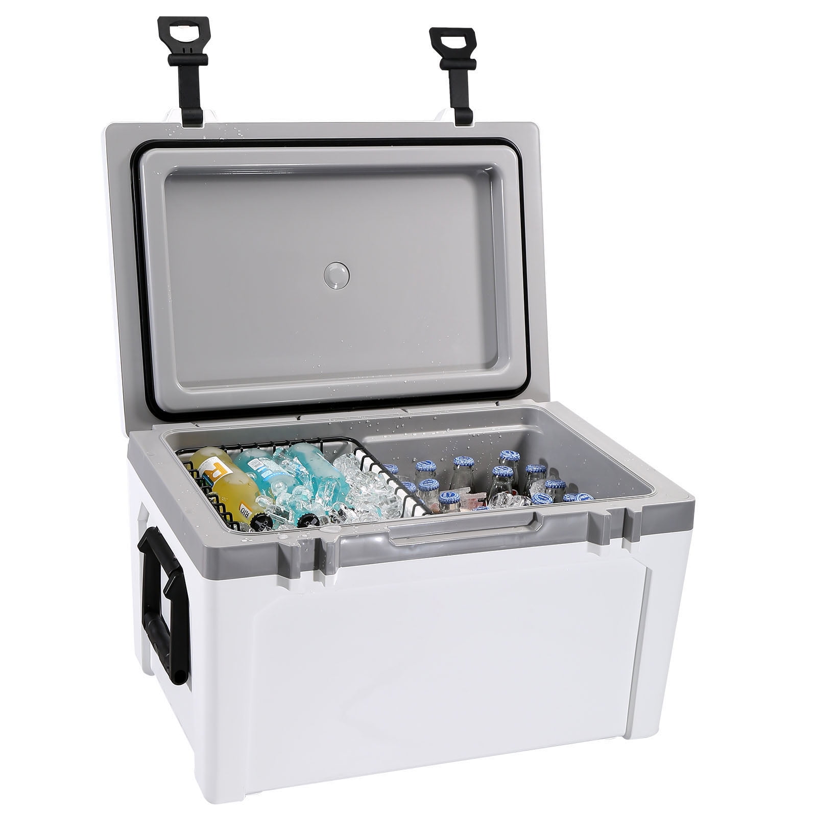 KFFKFF Portable Insulated Cooler, 52 qt Capacity, Fits 50 Cans, Durable Ice Preservation Container with Sturdy Handle, Ideal for Camping, Beach, Picnics, Travel, Outdoors