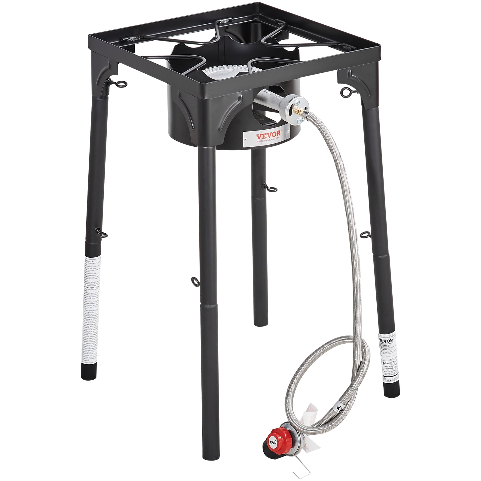 KFFKFF Portable Liquefied Petroleum Gas Camping Stove with Psi Regulator