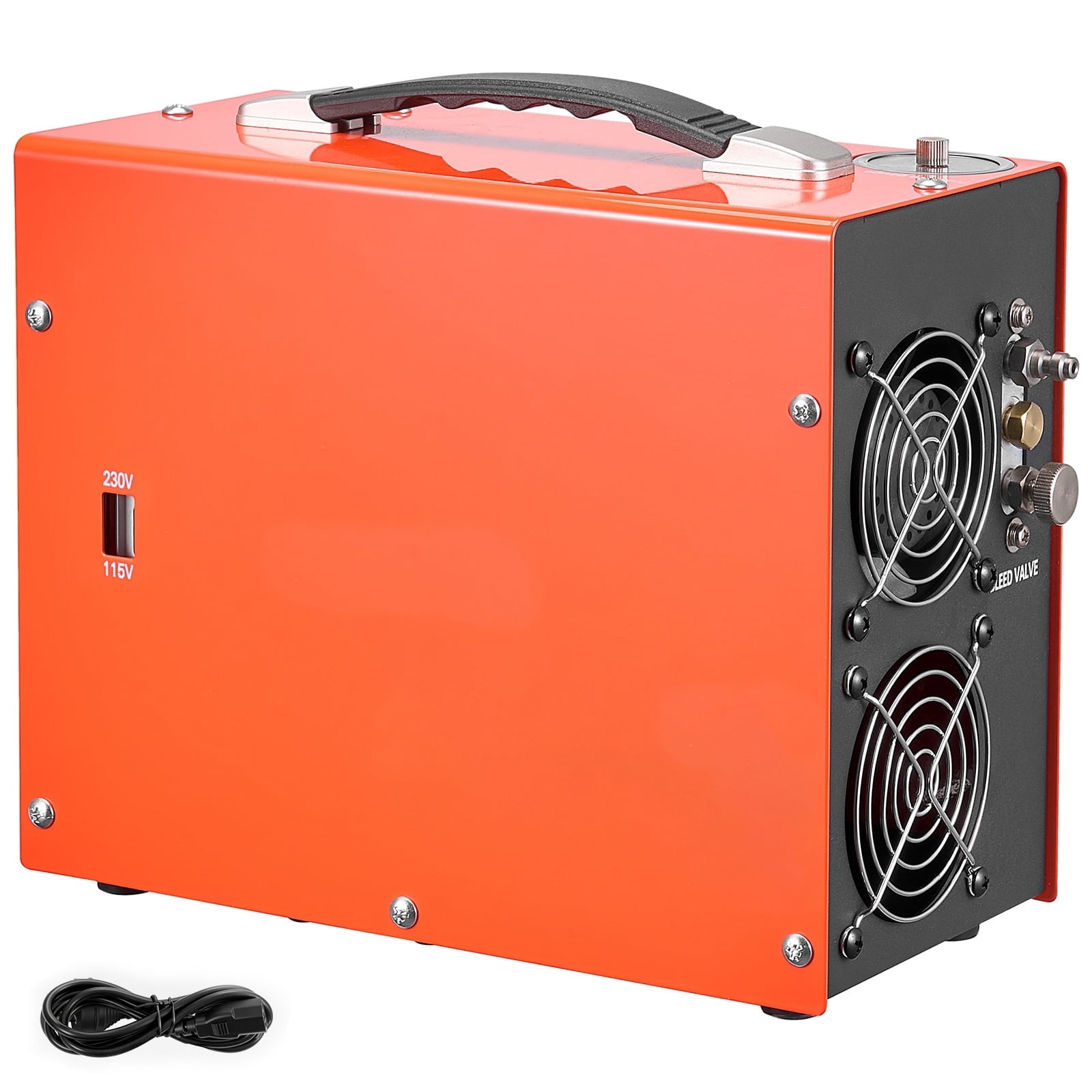 KFFKFF Portable PCP Air Compressor 4500PSI with Built-in Converter, Auto Stop Function, 350W DC12V/AC120V for Air Rifles and Scuba Tanks