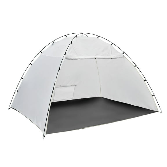 KFFKFF Portable Paint Booth Tent, 115.35 x 90.55 x 74 inch Spray Shelter with Floor & Mesh Screen, Spacious Oxford Fabric Tent for Painting Furniture like Cupboards, Chairs, and Tables