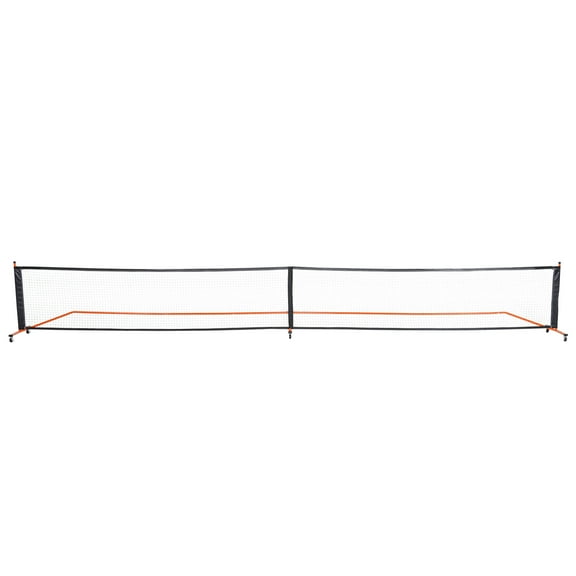 KFFKFF Portable Pickleball Kit, 22FT Official Size, Comes with Carrying Bags, Balls, Rackets, Rollers, and Field Markings, Durable Metal Structure & PE Mesh, Ideal for Exterior Garden Driveway