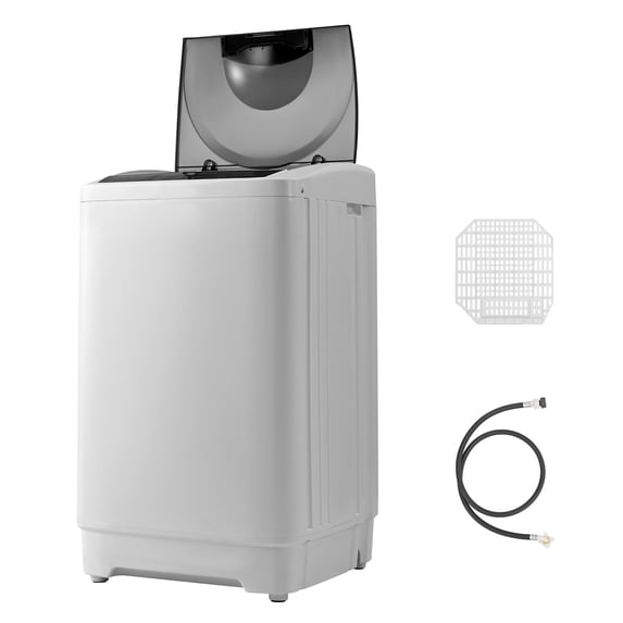 KFFKFF Portable Washing Machine, Compact Washer 1.3 cu.ft with LED Display, Stainless Steel Drum, 8 Wash Programs & 6 Adjustable Water Levels, Ideal for Apartments, RVs, and Dorms